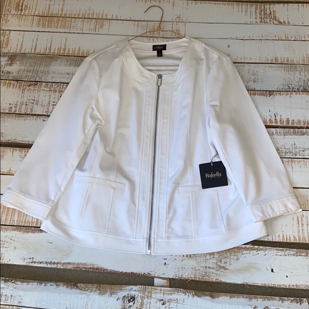 Women’s white jacket.
